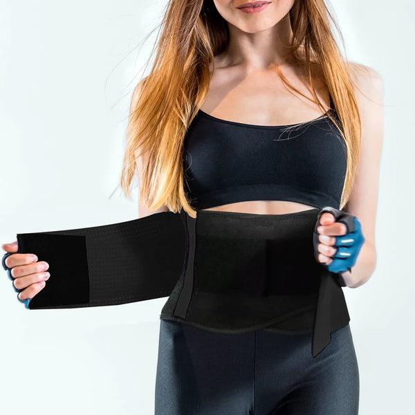 Schwarzer Waist Trimmer für Hula-Hoop-Training, Fitness Korsett und Bauchweggürtel